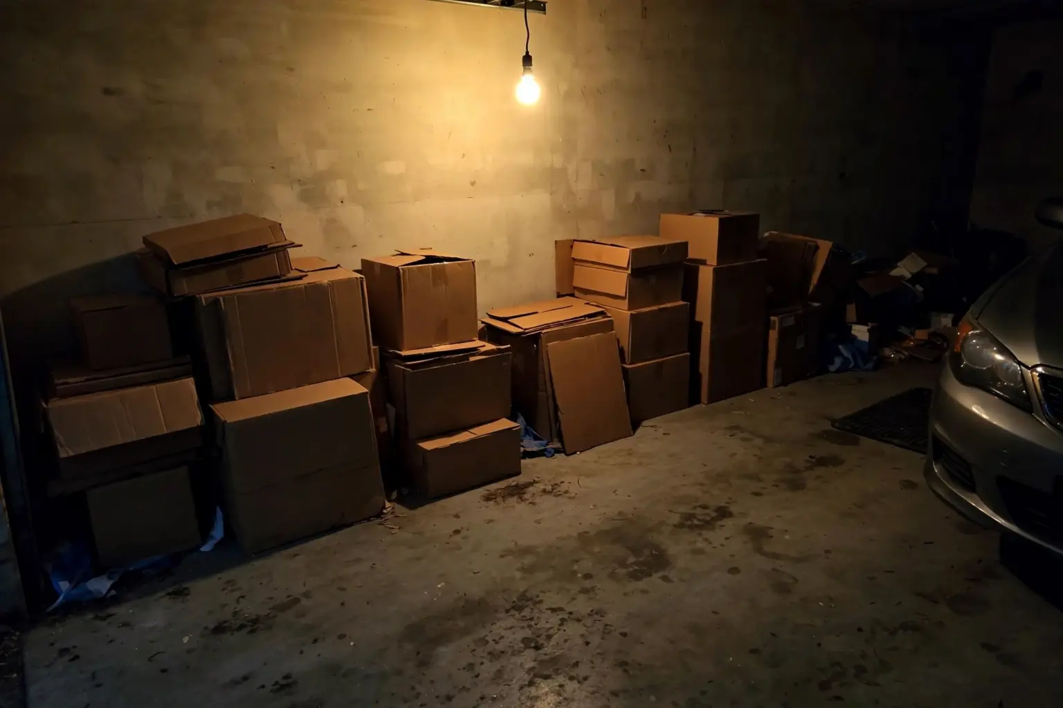 Garage storage boxes where rodents nest