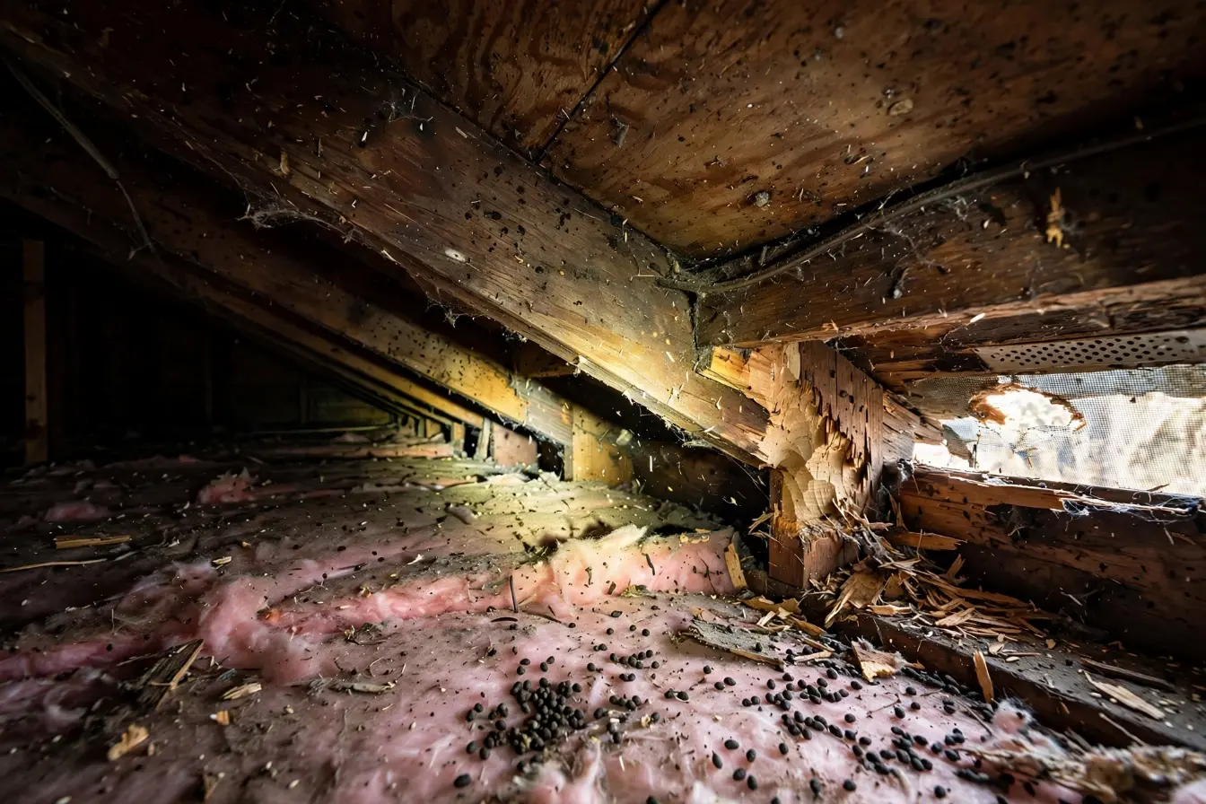 Rodent Control Bellingham WA - roof rat in attic insulation